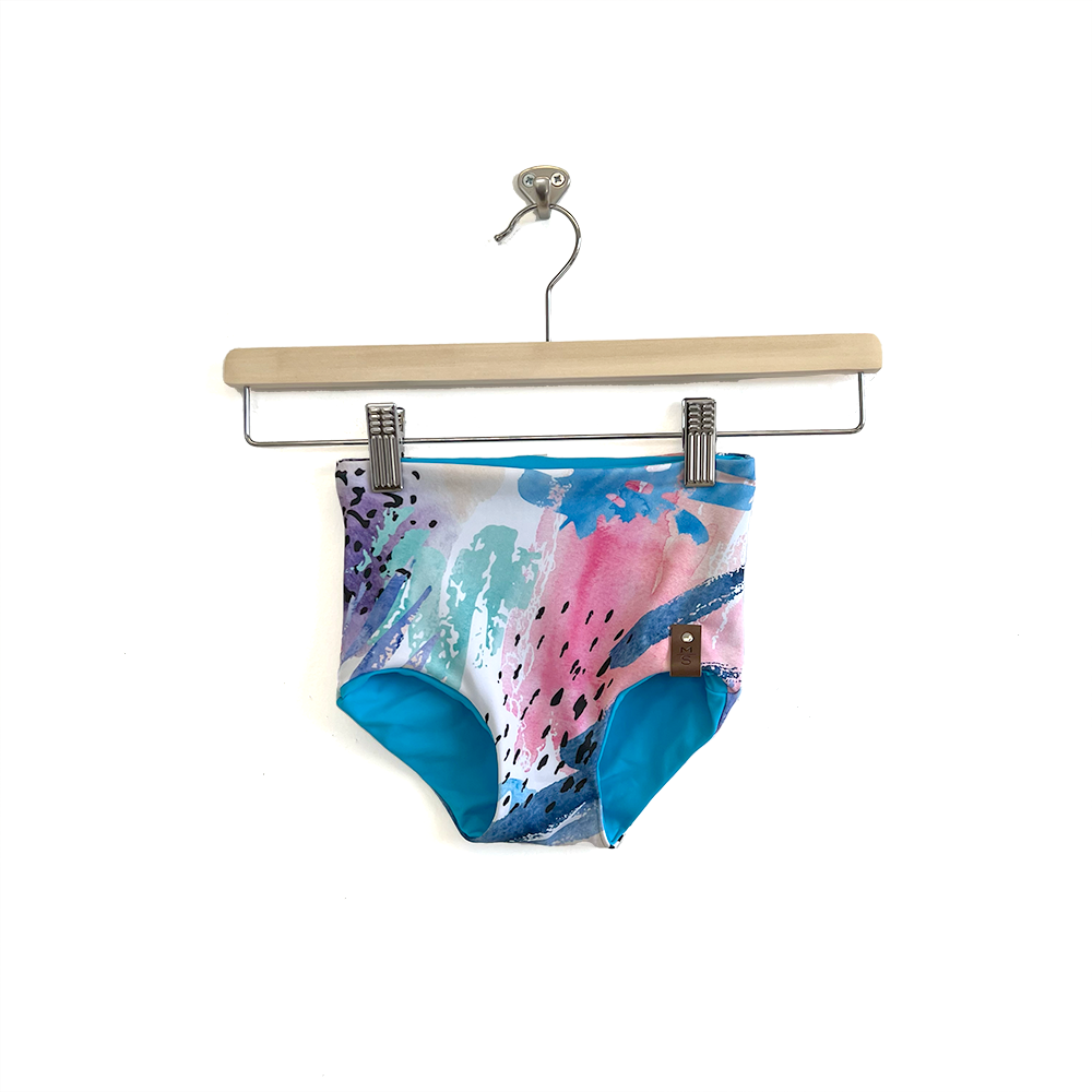 Kylie Swim High Waisted Bottoms - Breezy + Electric Blue