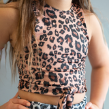 Allie Swim Tank - Brown Leopard