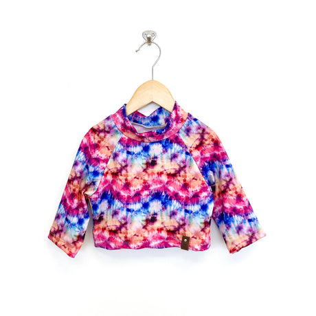 Hattie Mock Rash Swim Top - Mystic Tie Dye