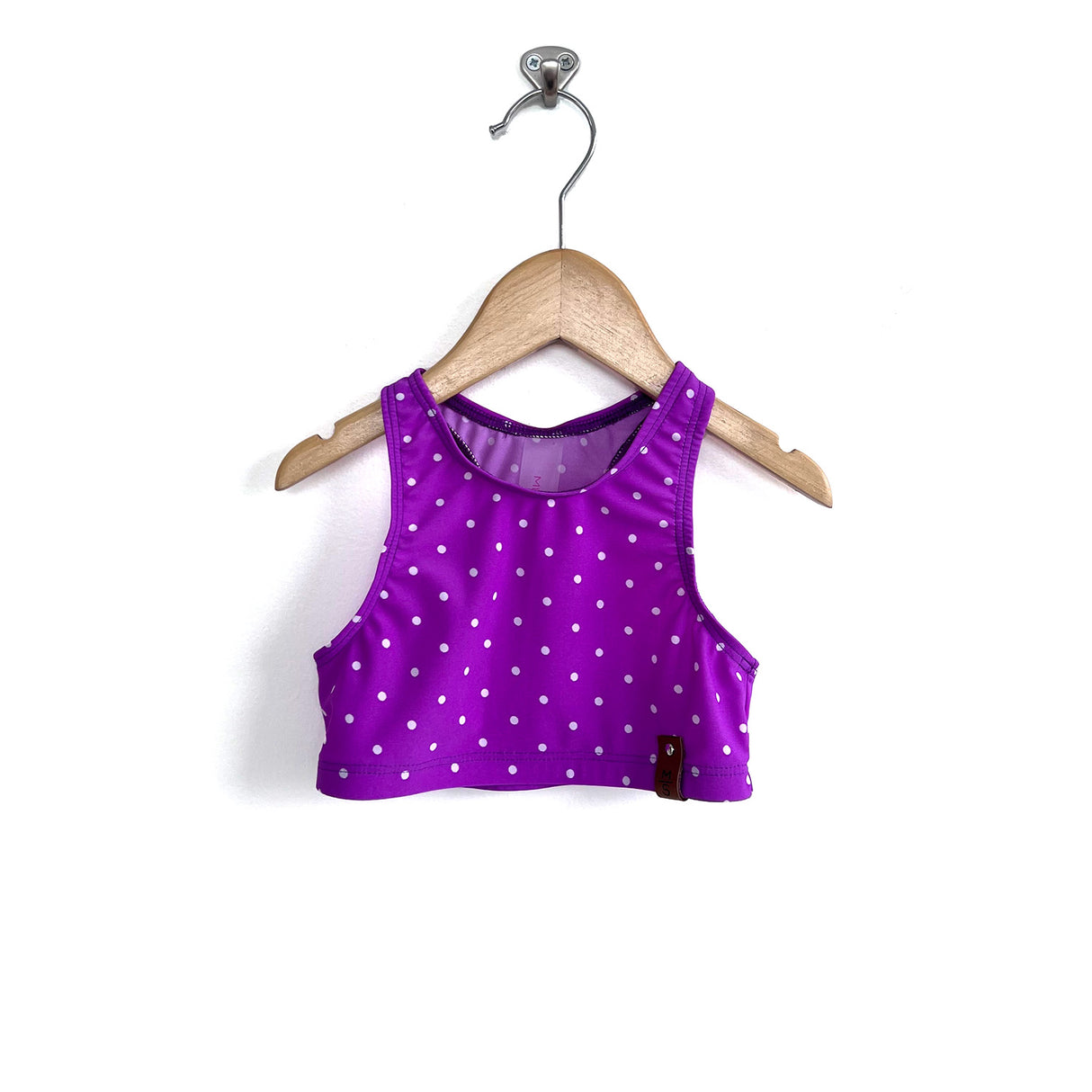 Alexis Racerback Swim Top - Magenta Dots