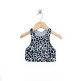 Alexis Racerback Swim Top - Grey Leopard