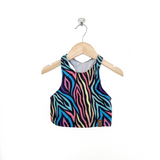 Alexis Racerback Swim Top - Zebra